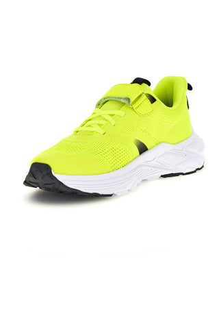 Diadora Snipe 4 Jr neonsko rumeni športni copati z zapenjanjem na velcro iz zračne tkanine