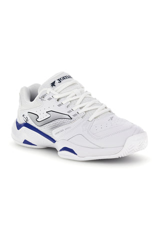 Beli teniški copati z modrimi zračnimi vložki Joma Master 1000 2642
