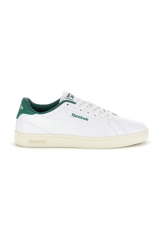 Bele športne copate z zelenimi usnjenimi detajli Reebok Court clean