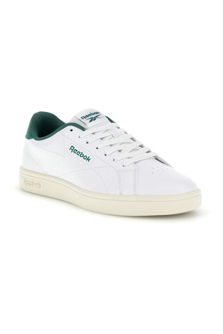Bele športne copate z zelenimi usnjenimi detajli Reebok Court clean