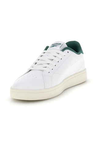 Bele športne copate z zelenimi usnjenimi detajli Reebok Court clean