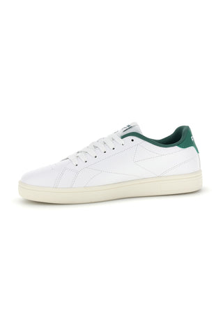 Bele športne copate z zelenimi usnjenimi detajli Reebok Court clean
