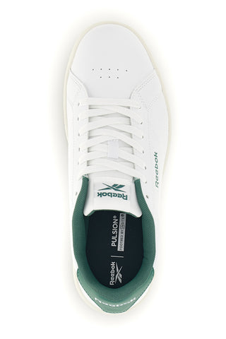Bele športne copate z zelenimi usnjenimi detajli Reebok Court clean