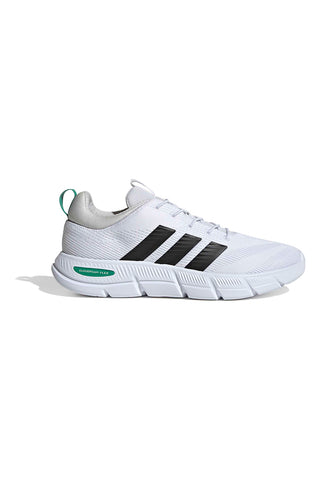 Bele lahke mrežaste superge z elastičnimi vezalkami Adidas Cloudfoam Flex