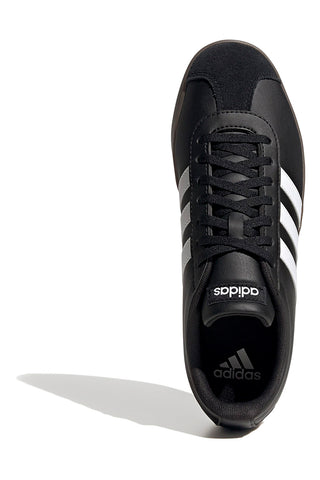 Črni športni copati z belimi črtami Adidas VL COURT BASE