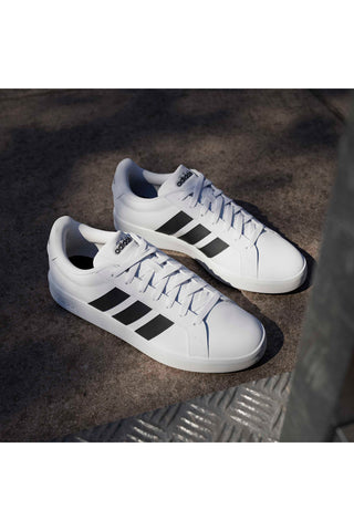 Bele superge z črnimi črtami Adidas GRAND COURT BASE 3.0