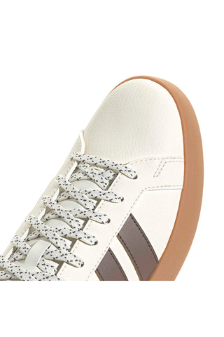 Bež superge z rjavimi črtami Adidas GRAND COURT BASE 3.0