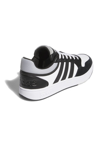 Črno-bele superge z kontrastnimi detajli Adidas Hoops 3.0