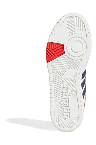 Bele superge z modrimi in rdečimi detajli Adidas Hoops 3.0