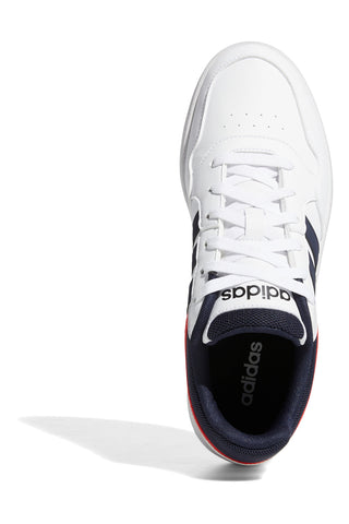 Bele superge z modrimi in rdečimi detajli Adidas Hoops 3.0