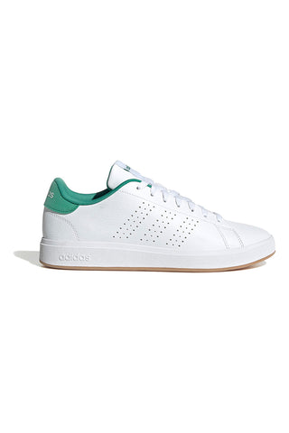 Bele superge z zelenimi detajli, preprost dizajn Adidas Advantage Base 2.0