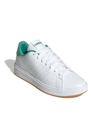 Bele superge z zelenimi detajli, preprost dizajn Adidas Advantage Base 2.0
