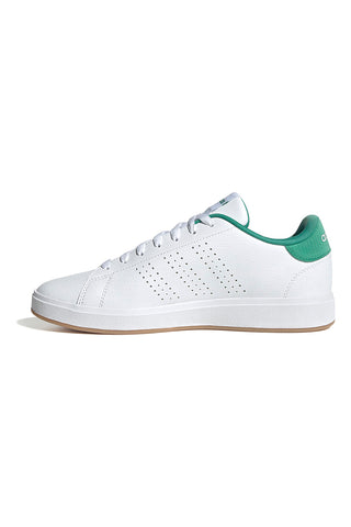 Bele superge z zelenimi detajli, preprost dizajn Adidas Advantage Base 2.0