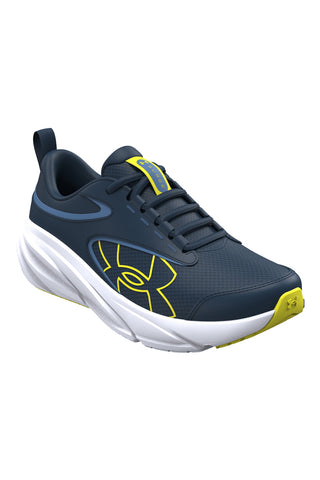 Mornarsko modri tekaški čevlji z limetno rumenimi detajli Under Armour BGS Surge 5