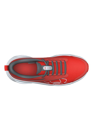Rdeči tekaški čevlji z sivimi detajli Under Armour BGS Surge 5