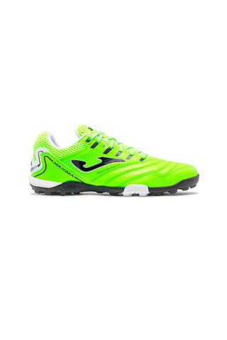 Fluorescenčno rumeni čevlji za mali nogomet z črnimi in belimi detajli Joma MAXW2611TF