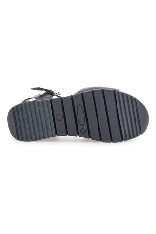 Črne sandale s platformo Pittarello Active 42205