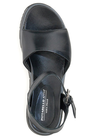 Črne sandale s platformo Pittarello Active 42205
