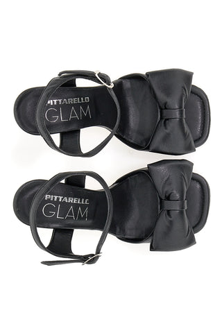 Pittarello Glam sandal 6252 Črn z lokom