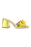 Mules Chic Pittarello 0148 Metalno rumena