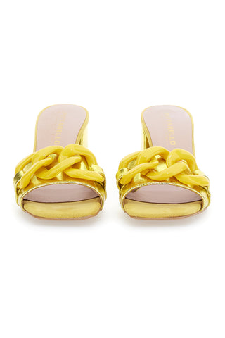 Mules Chic Pittarello 0148 Metalno rumena