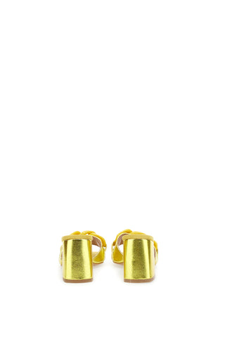 Mules Chic Pittarello 0148 Metalno rumena