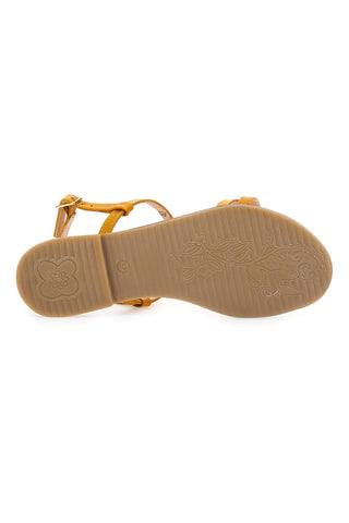 Sandali Flat Ocra Prima Riga 03