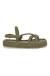 Sandali Espadrillas Pittarello 6467 vojaško zelena