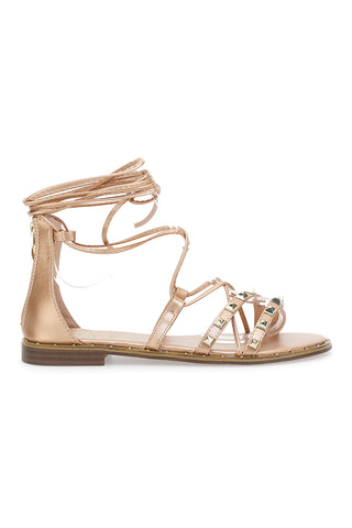 Sandali Lace-up Prima Riga 1531 roza in zlata