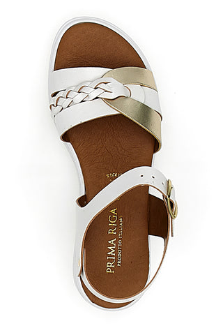 Sandali Prima Riga 246106 beli in platinasti
