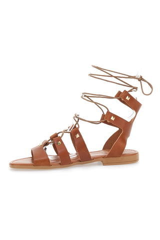 Sandali Lace-Up Prima Riga 405 Cognac