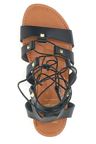 Sandali Lace-Up Prima Riga 405 Črni