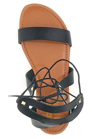 Sandali Lace-Up Prima Riga 402 Črni