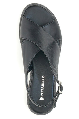Sandali Pittarello 1613802 Črni Prava usnja