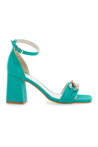 Sandali z visoko peto Pittarello Glam 3436 Verde Acqua