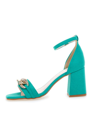 Sandali z visoko peto Pittarello Glam 3436 Verde Acqua