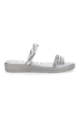 Copate Infradito Cerutti 21581 bele in srebrne