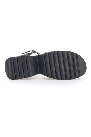 Sandali Platform Pittarello 5574 Črni Prava usnja