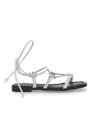 Sandali s čipkami Prima Riga 308100 White