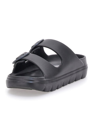 Črne natikače s sponkami Superga 42127