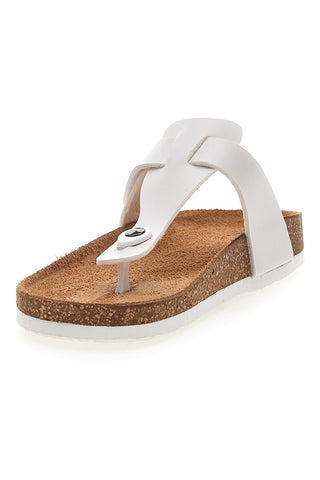 Bele natikače z medprstnimi sandali za ženske Superga  31370