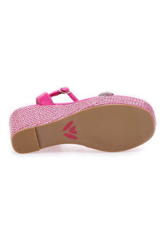 Sandali Fuxia s trakom in 10 cm visoko peto Bettyflowers 1402