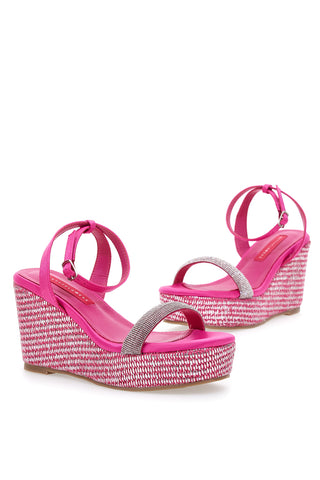 Sandali Fuxia s trakom in 10 cm visoko peto Bettyflowers 1402