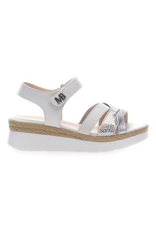 Bele sandale s platformo Mariella Burani 50632