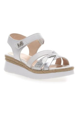 Bele sandale s platformo Mariella Burani 50632