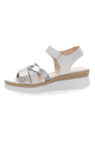 Bele sandale s platformo Mariella Burani 50632