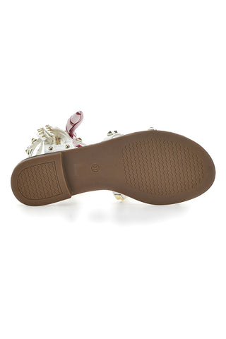 Bele sandale Schiava z zakovicami Me & Me 1532