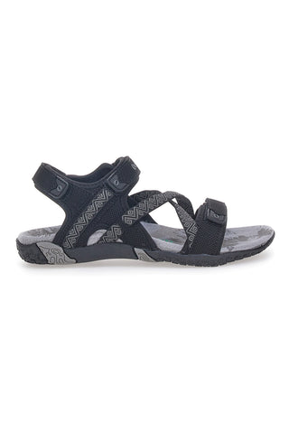 Športni sandali z velcro zaponko, črni Overland 22326