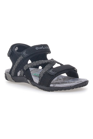 Športni sandali z velcro zaponko, črni Overland 22326