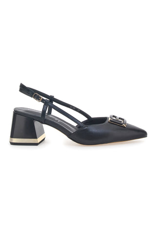 Črne čevlje Slingback Laura Biagiotti 8604
